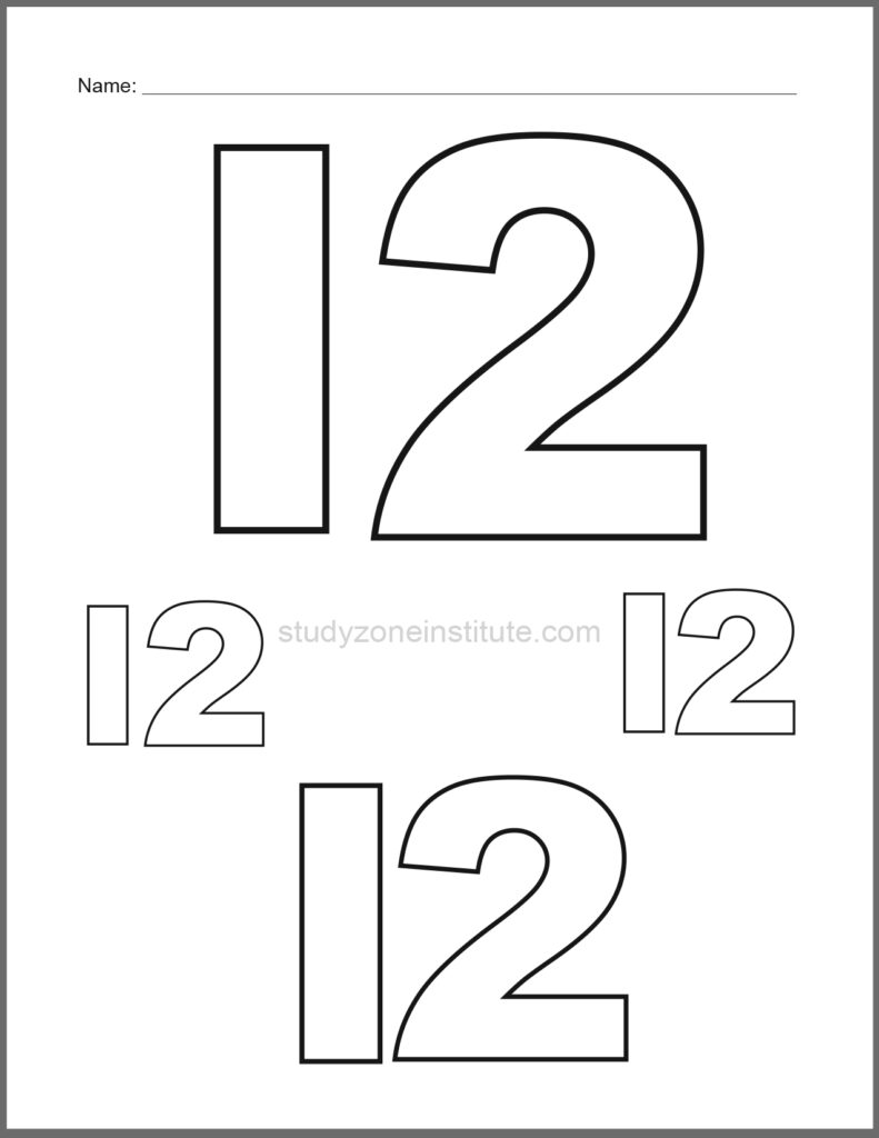 12 Learn numbers
