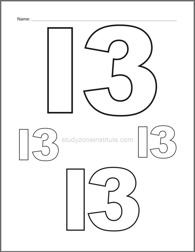 13 Learn numbers