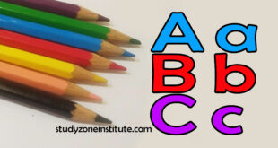 Learn alphabet. Colour ABC.