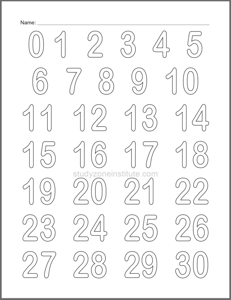 Learn numbers 0 to 30