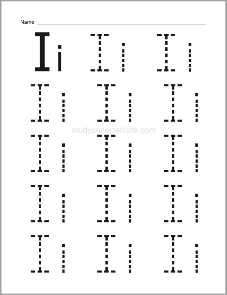 Trace Alphabet letter Ii