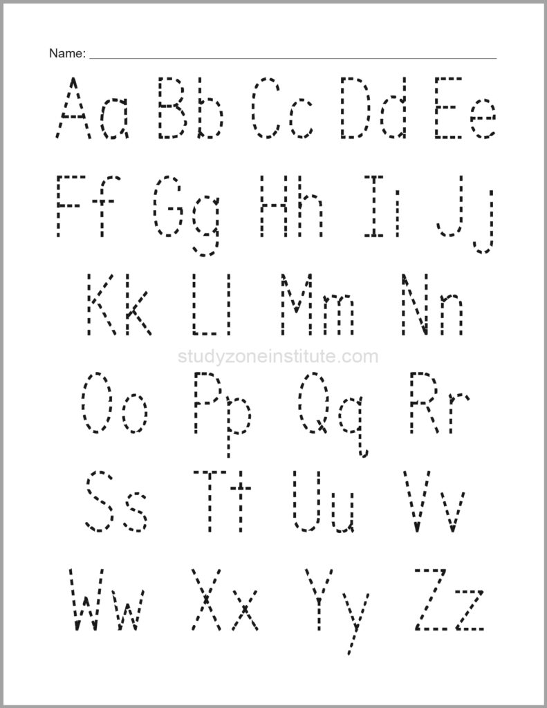 Trace Alphabet letters