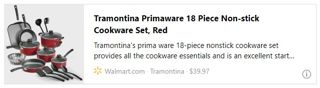 Tramontina Primaware 18 Piece Non-stick Cookware Set, Red
