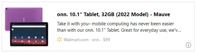 onn. 10.1" Tablet, 32GB (2022 Model) - Mauve