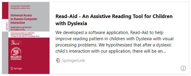 Read-Aid - An Assistive Reading Tool for Children with Dyslexia