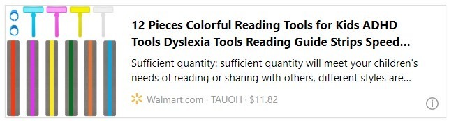 12 Pieces Colorful Reading Tools for Kids ADHD Tools Dyslexia Tools Reading Guide Strips Speed Reading Tool