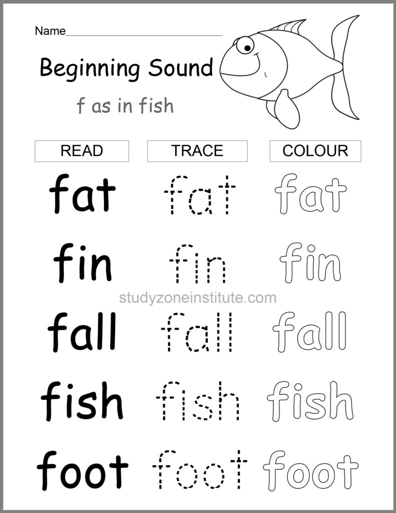 Beginning sound f
