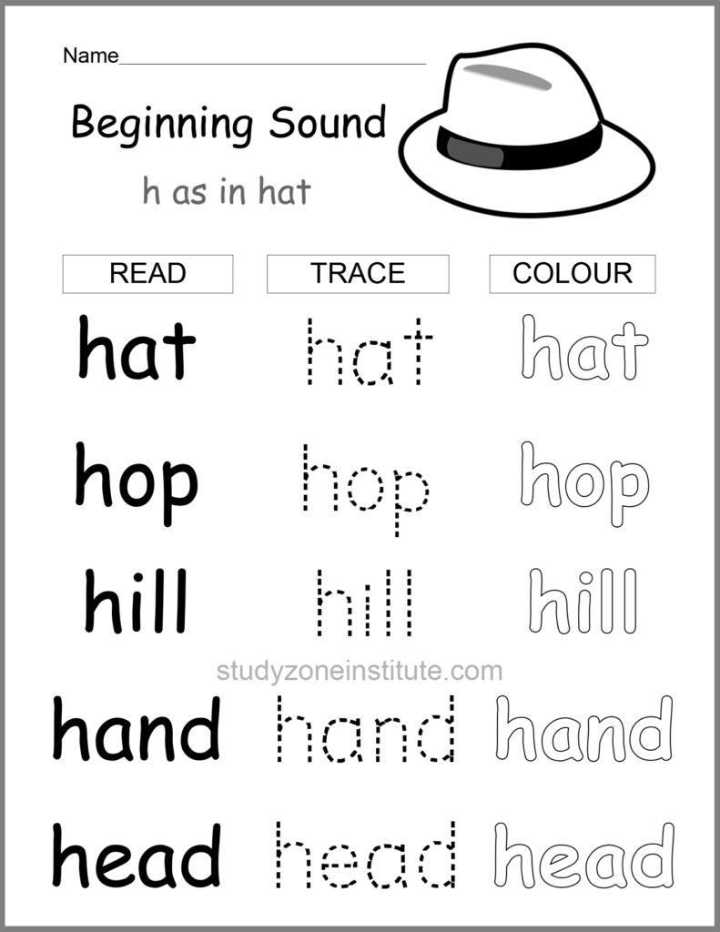 Beginning sound h