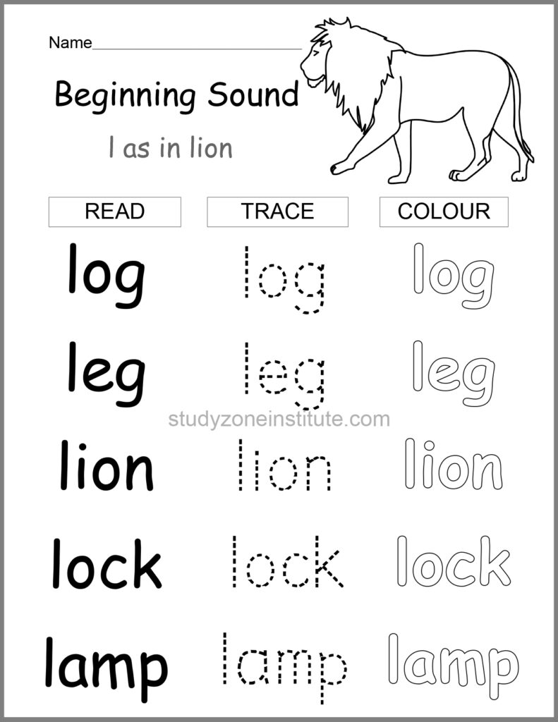 Beginning sound l