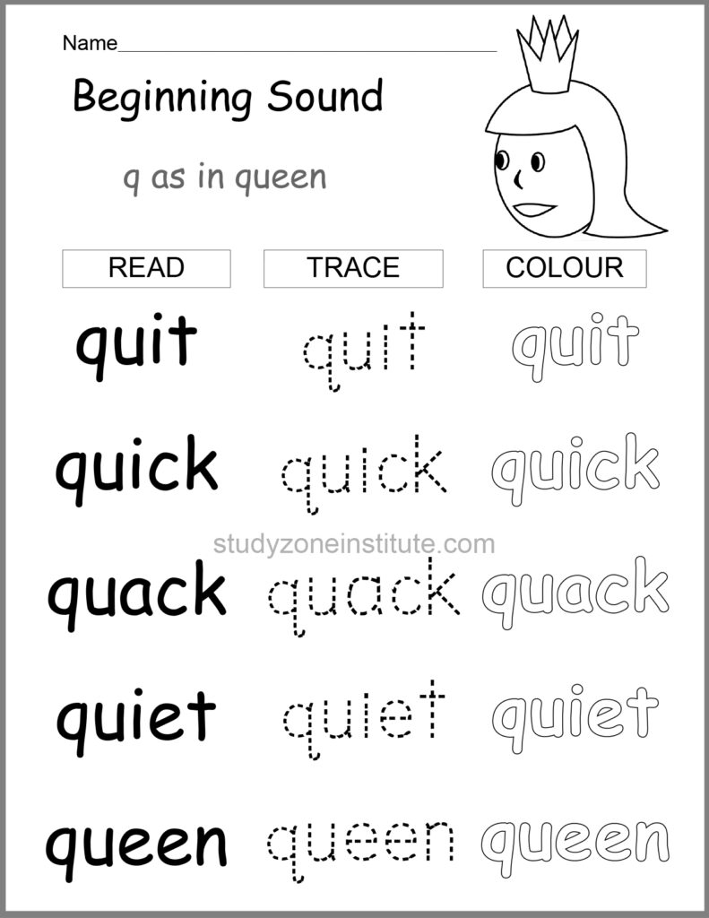 Beginning sound q