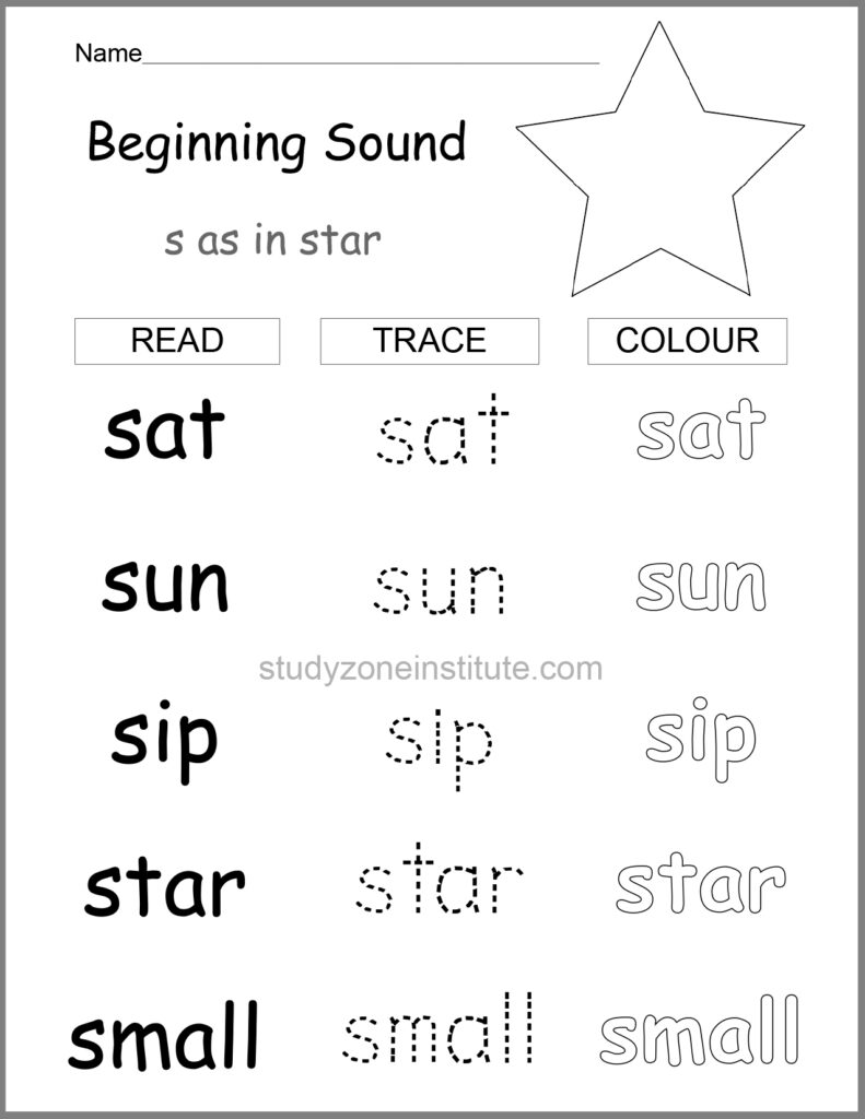 Beginning sound s