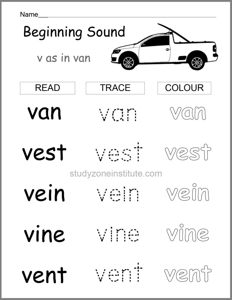Beginning sound v