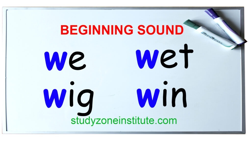 Beginning sound w