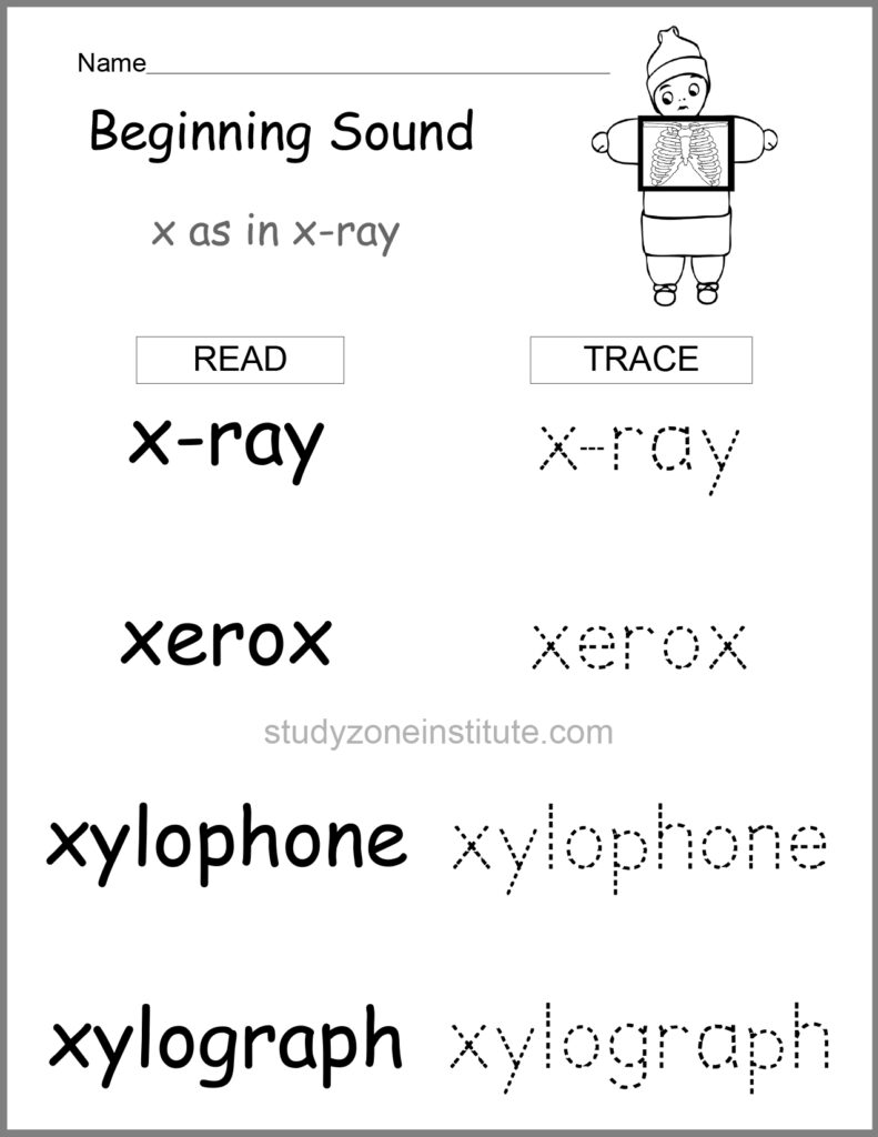 Beginning sound x