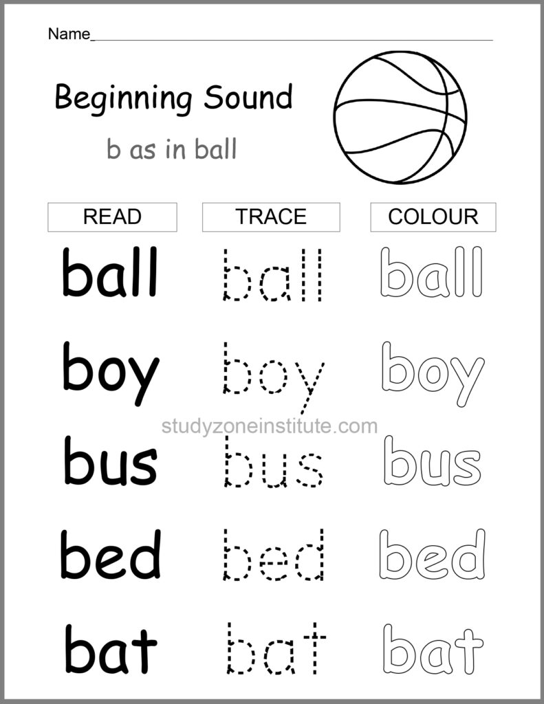 Beginning sound b