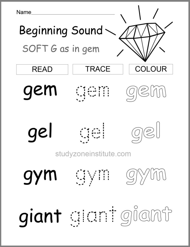 Soft beginning sound g