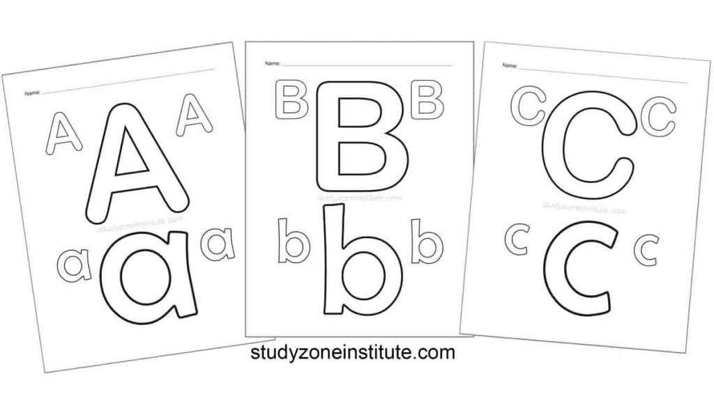 Learn alphabet. Colour ABC. Use these worksheets if your child doesn’t know their letters.