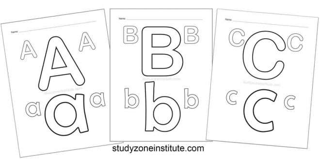 Learn alphabet. Colour ABC. Use these worksheets if your child doesn’t know their letters.