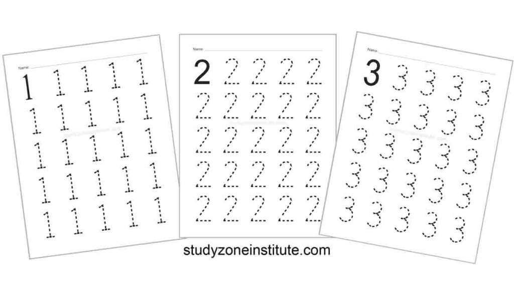 Trace numbers with free worksheets.