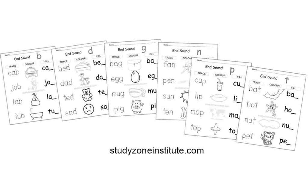 End Sounds Worksheets