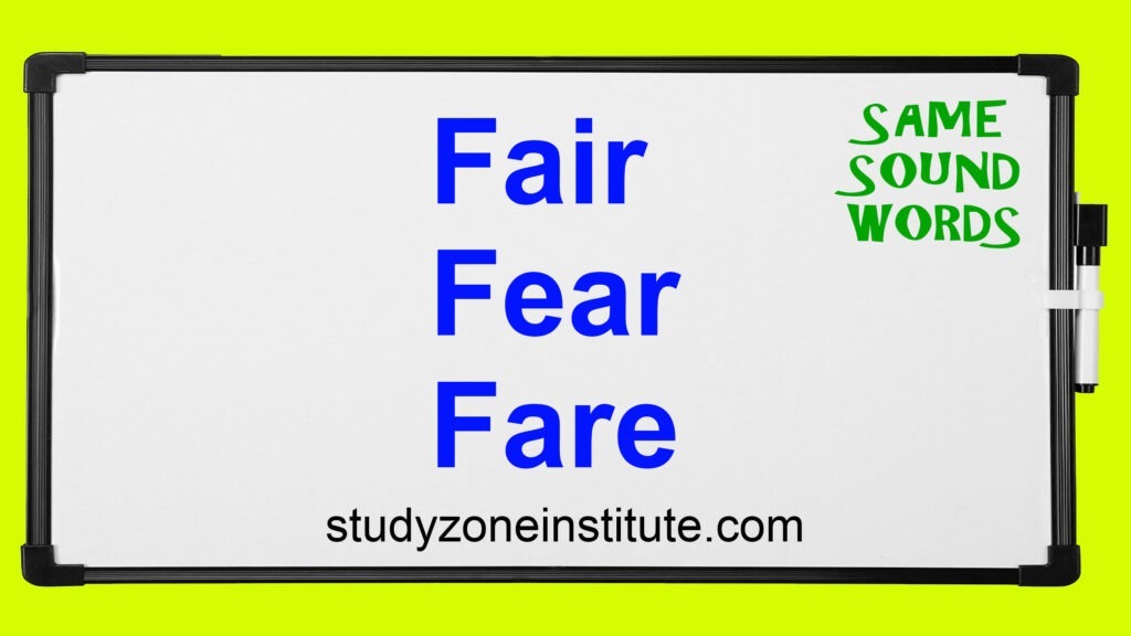 Fair Fear Fare