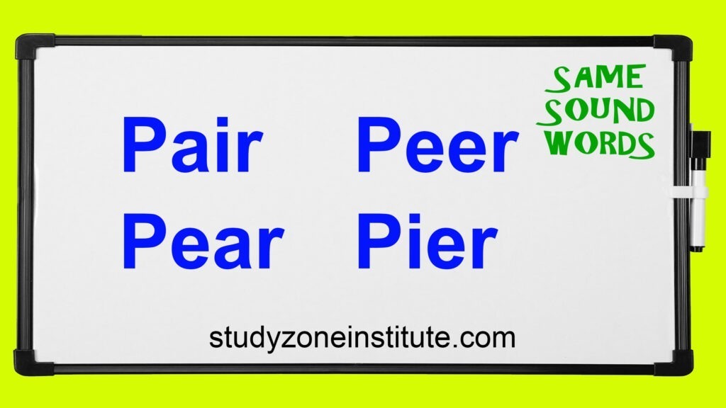 Pair Pear Peer Pier