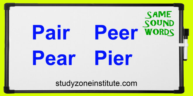 Pair Pear Peer Pier