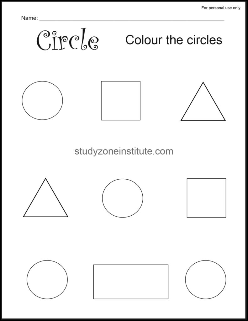 Circle Search Worksheets