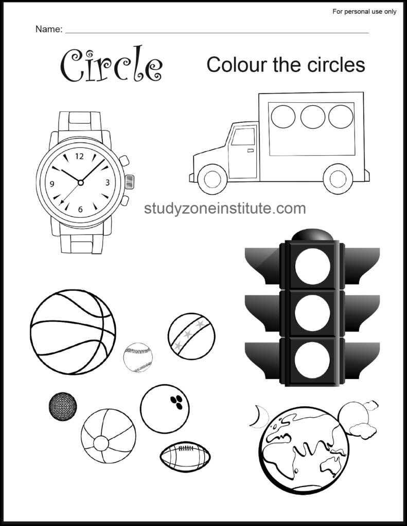 Circle Things Worksheets