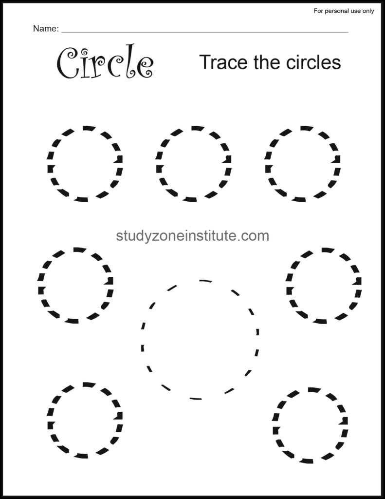 Circle Trace Worksheets
