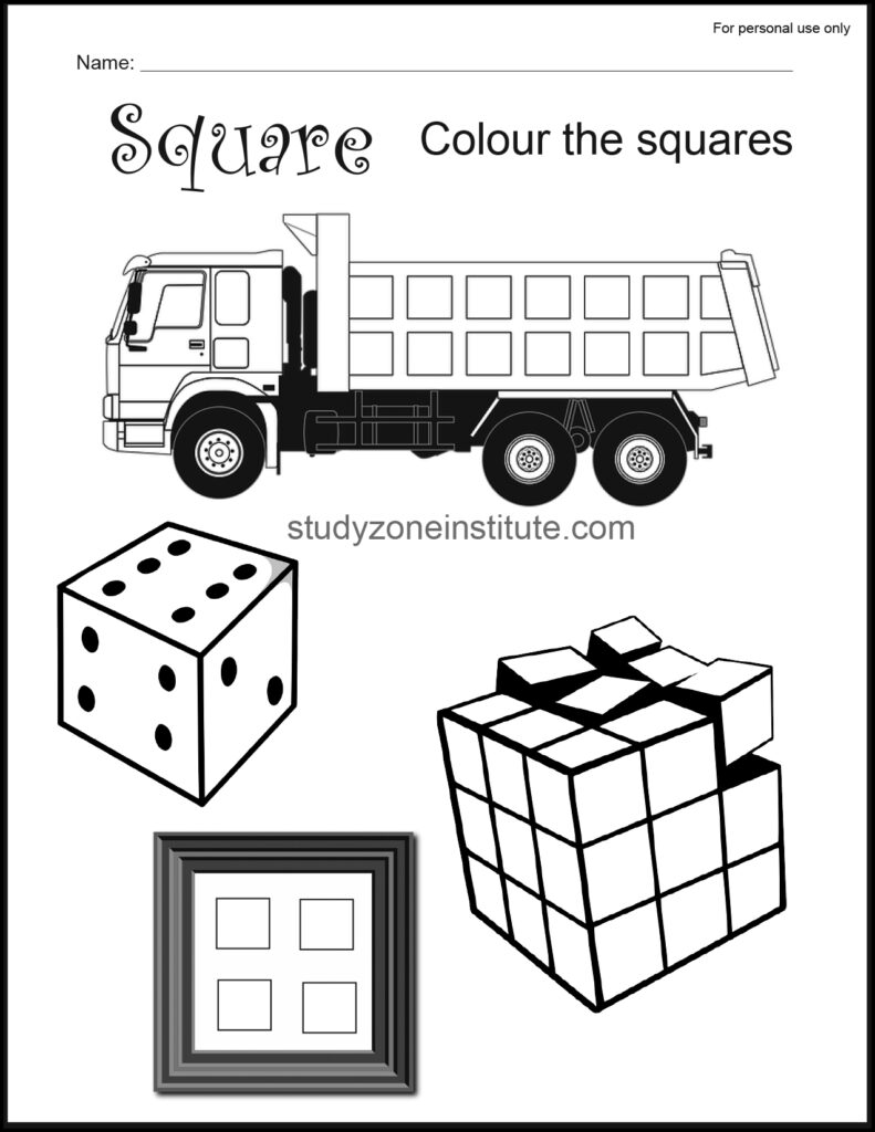 Square Things Worksheets