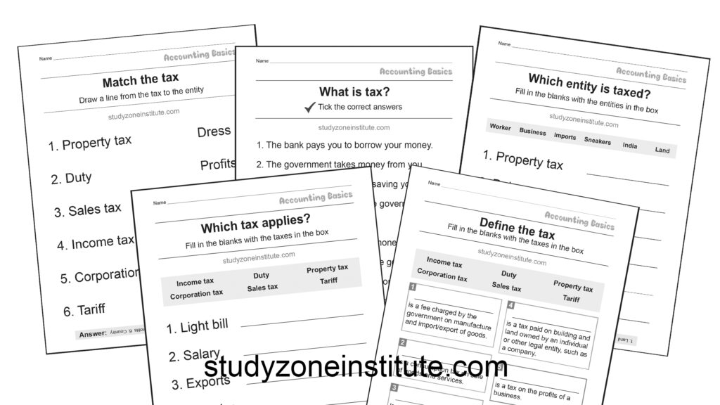 Tax types Study Zone
