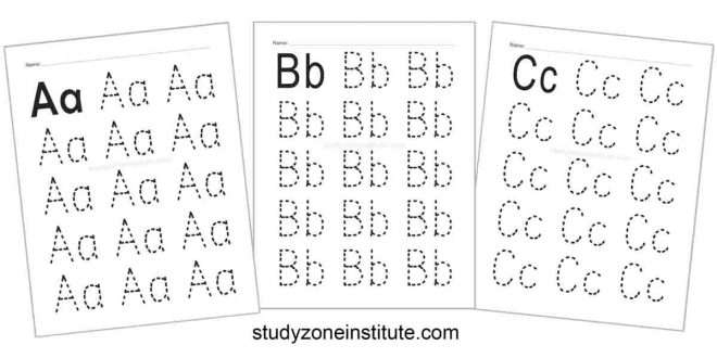 Trace Alphabet ABC with these worksheets.