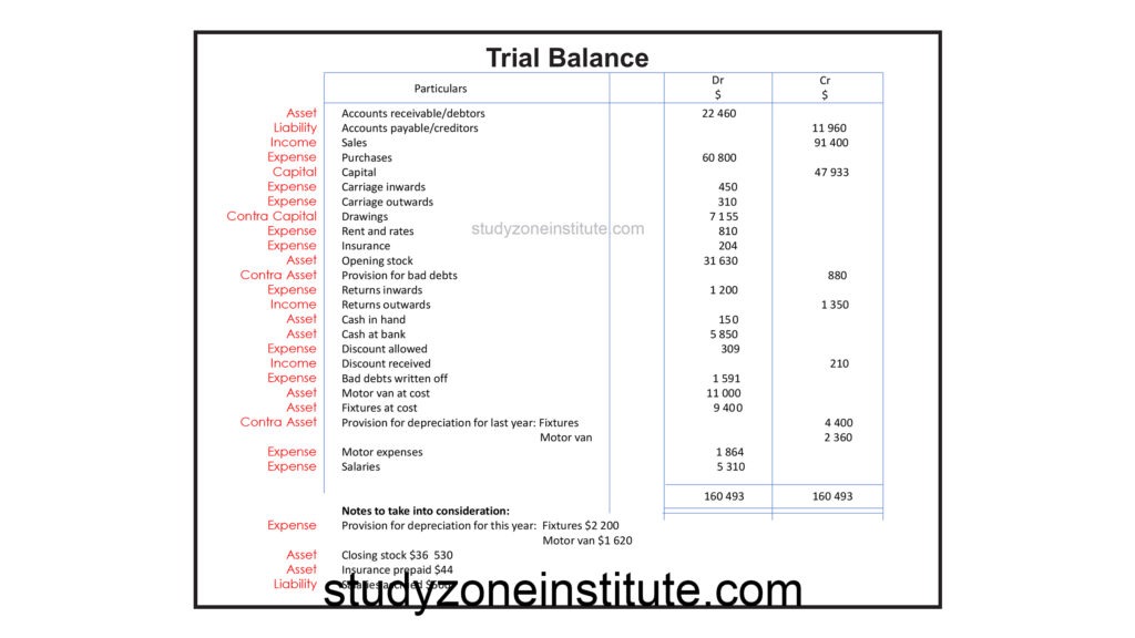 Trial Balance Meaning Posters and Guide Study Zone
