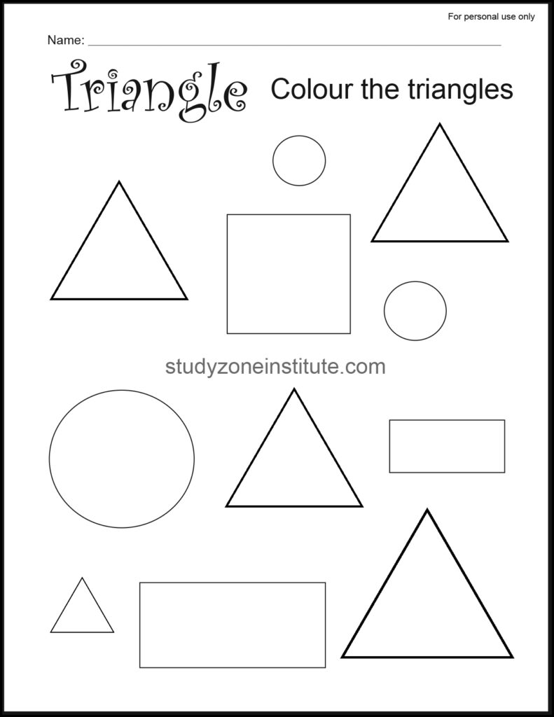 Triangle Find Colour_Worksheets