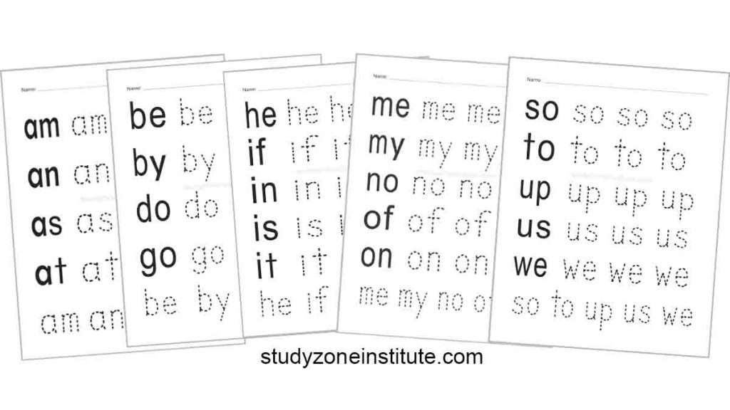 2 Letter Words worksheets