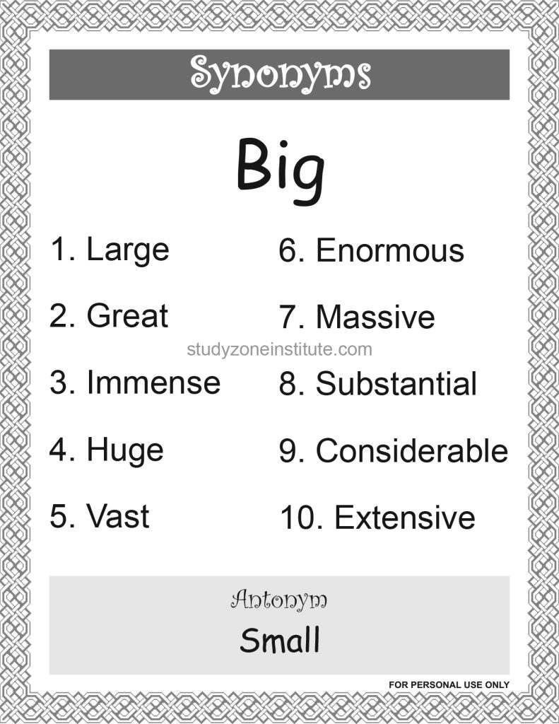 Big Synonyms