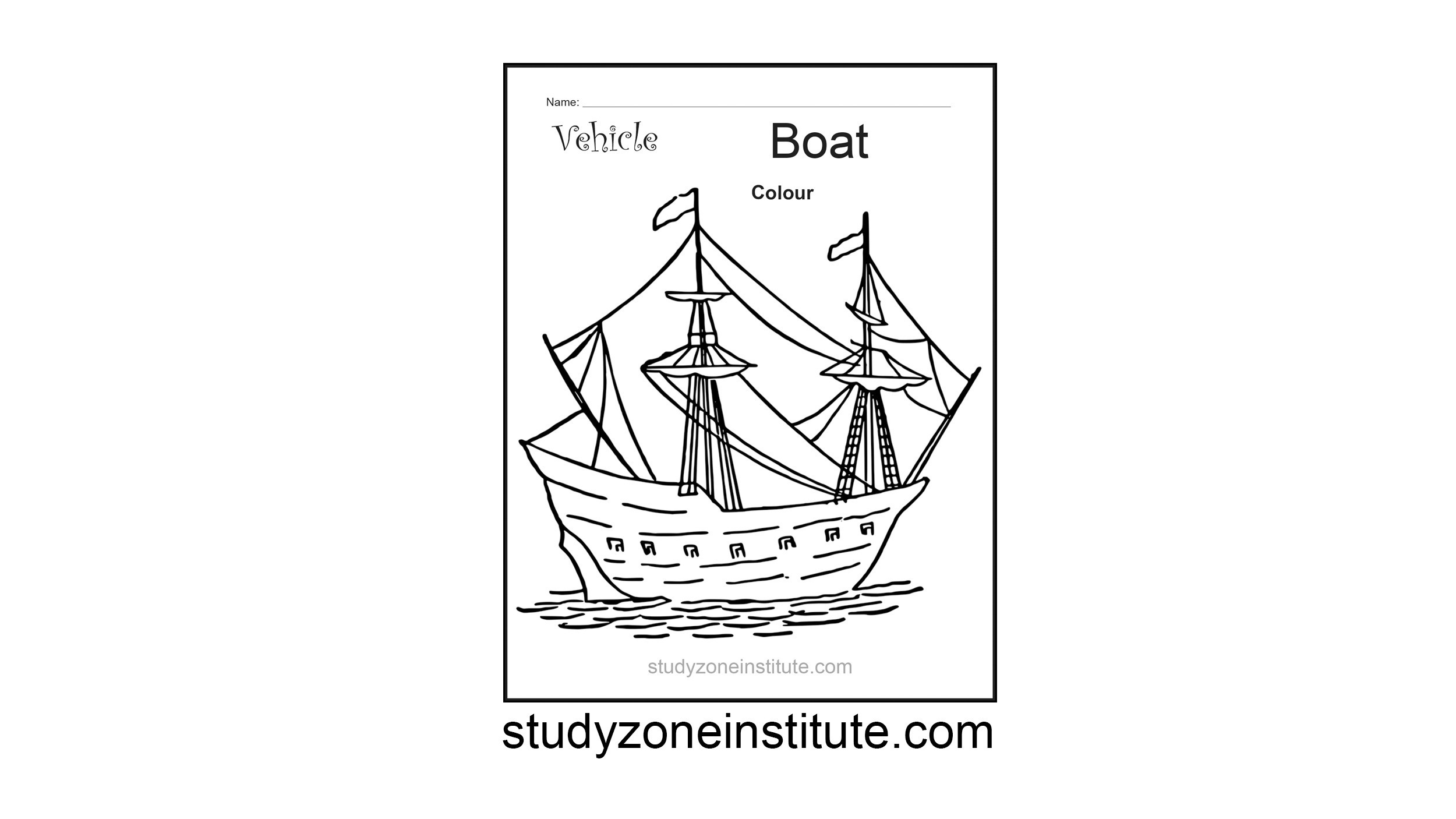 Boat worksheet Download FREE activity on this vehicle Study Zone