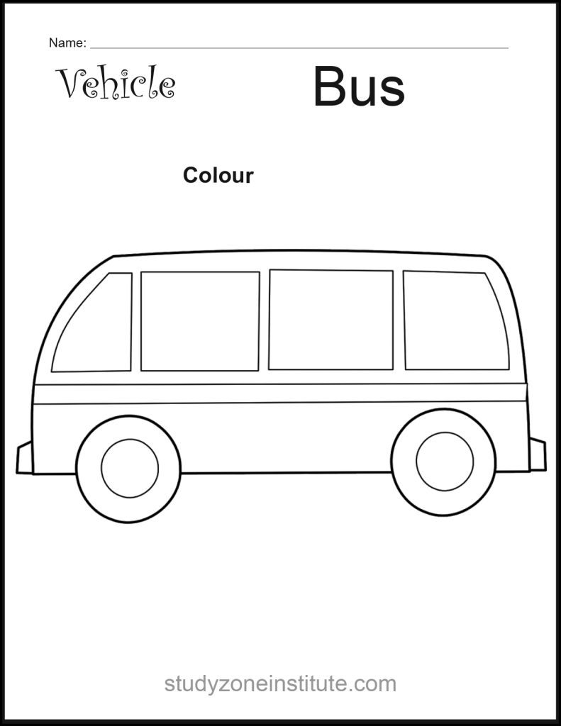 Bus Vehicle Worksheet
