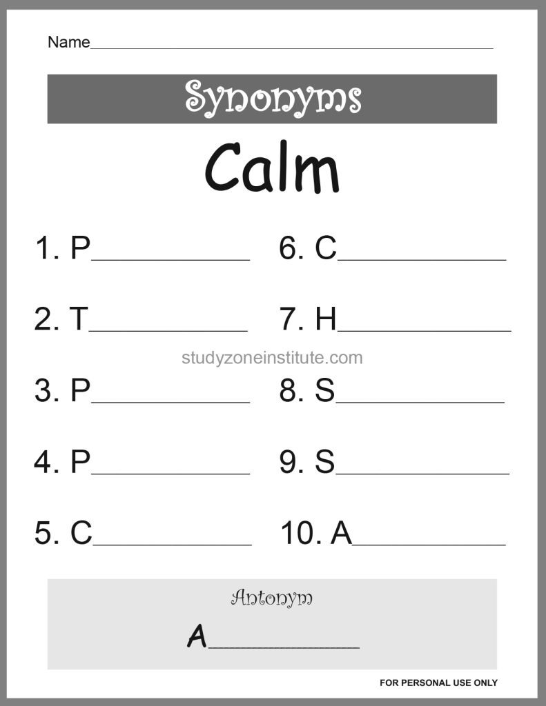 Calm Synonyms