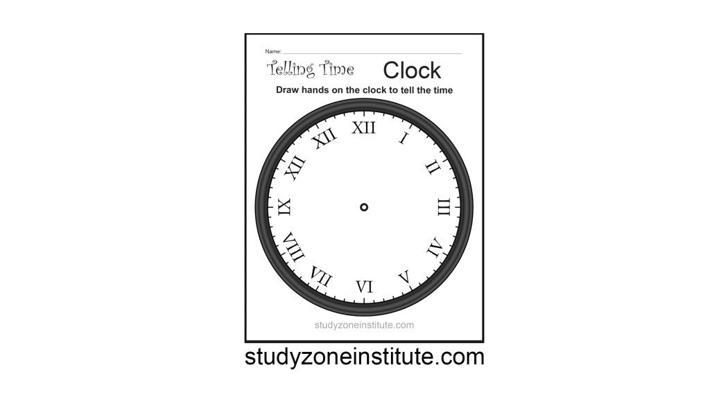 Roman Numerals Clock worksheet