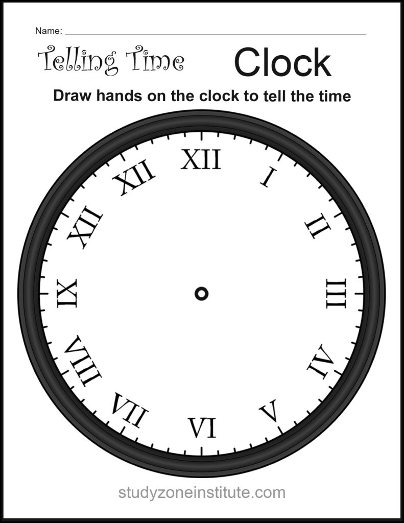 Roman Numerals Clock worksheet