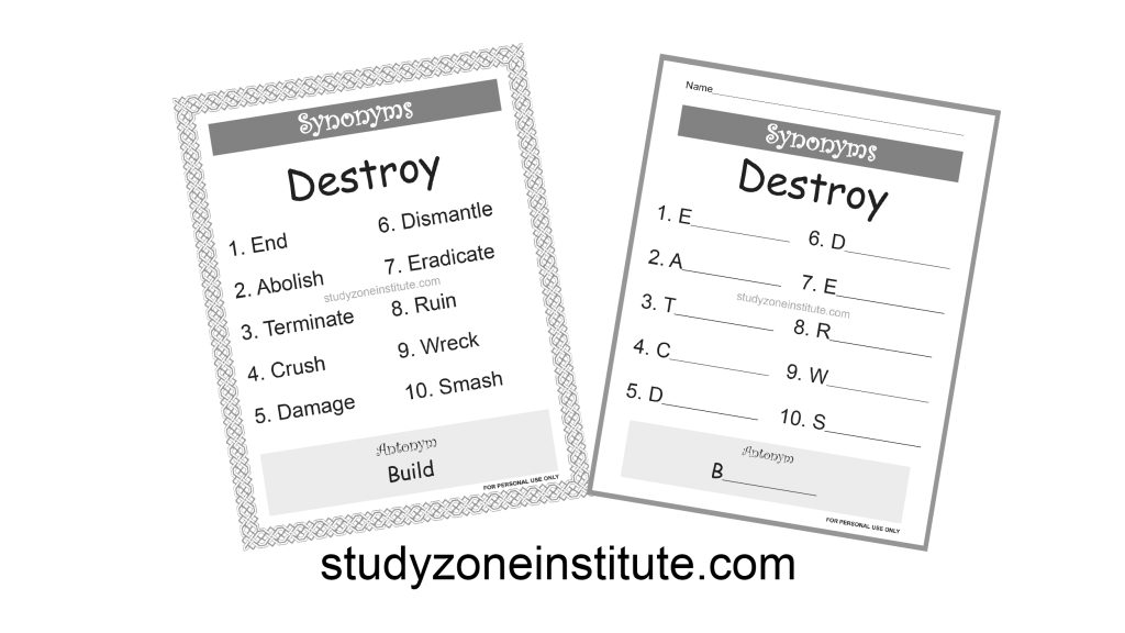 Destroy Synonyms
