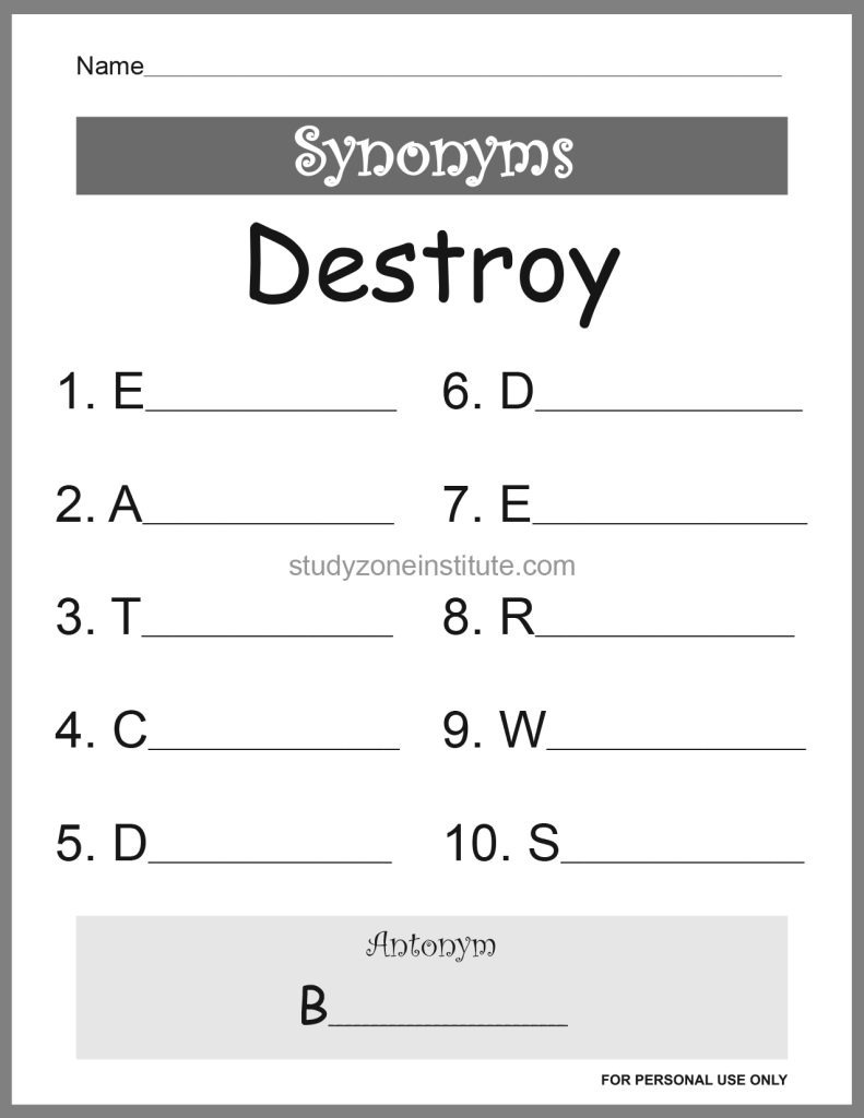 Destroy Synonyms