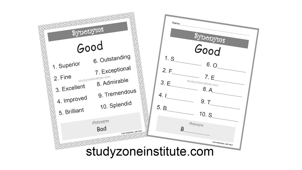 Good Synonyms