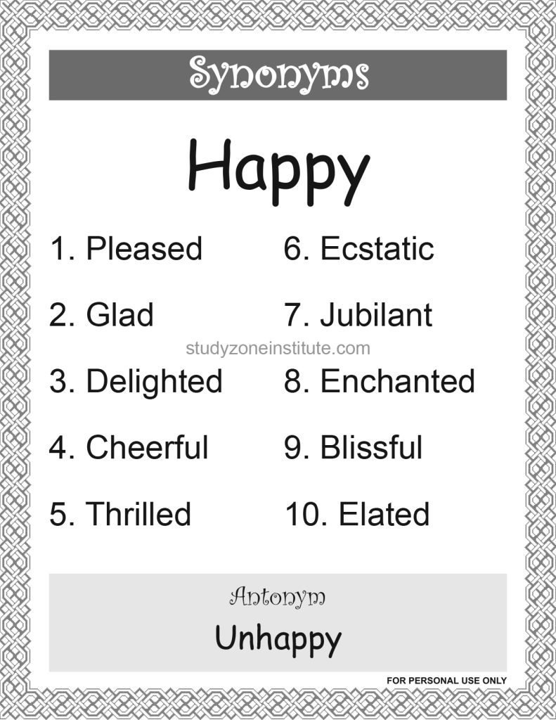 Happy Synonyms