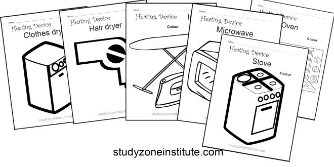 Heating devices worksheets