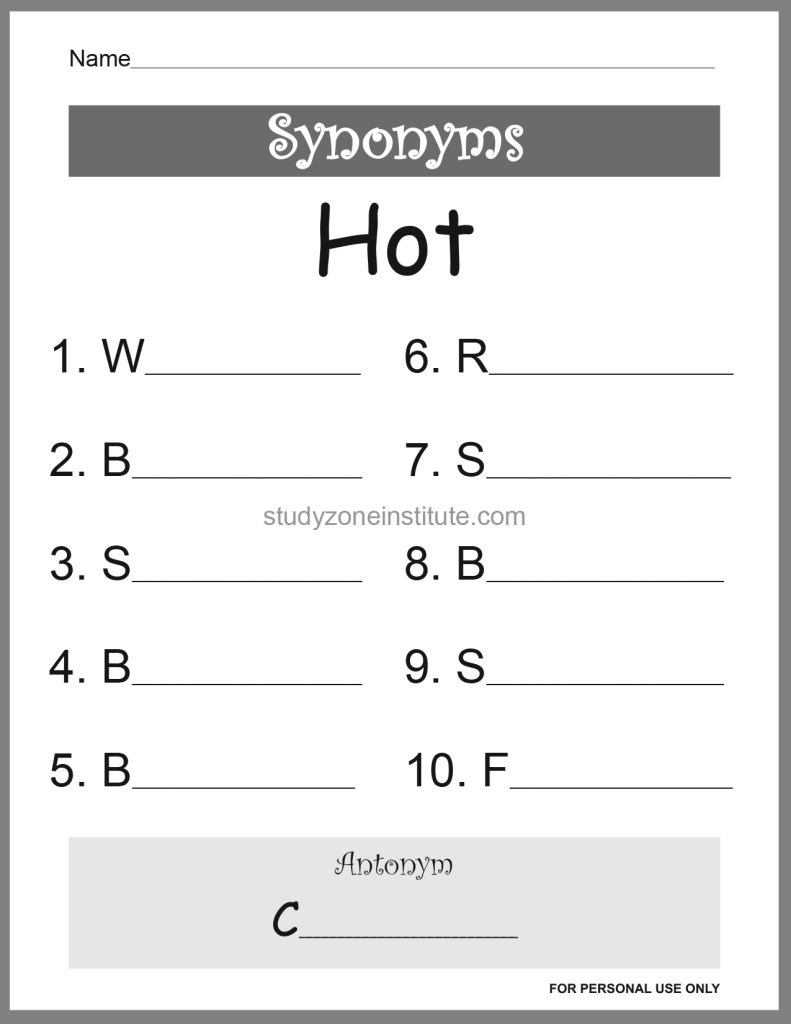 Hot Synonyms