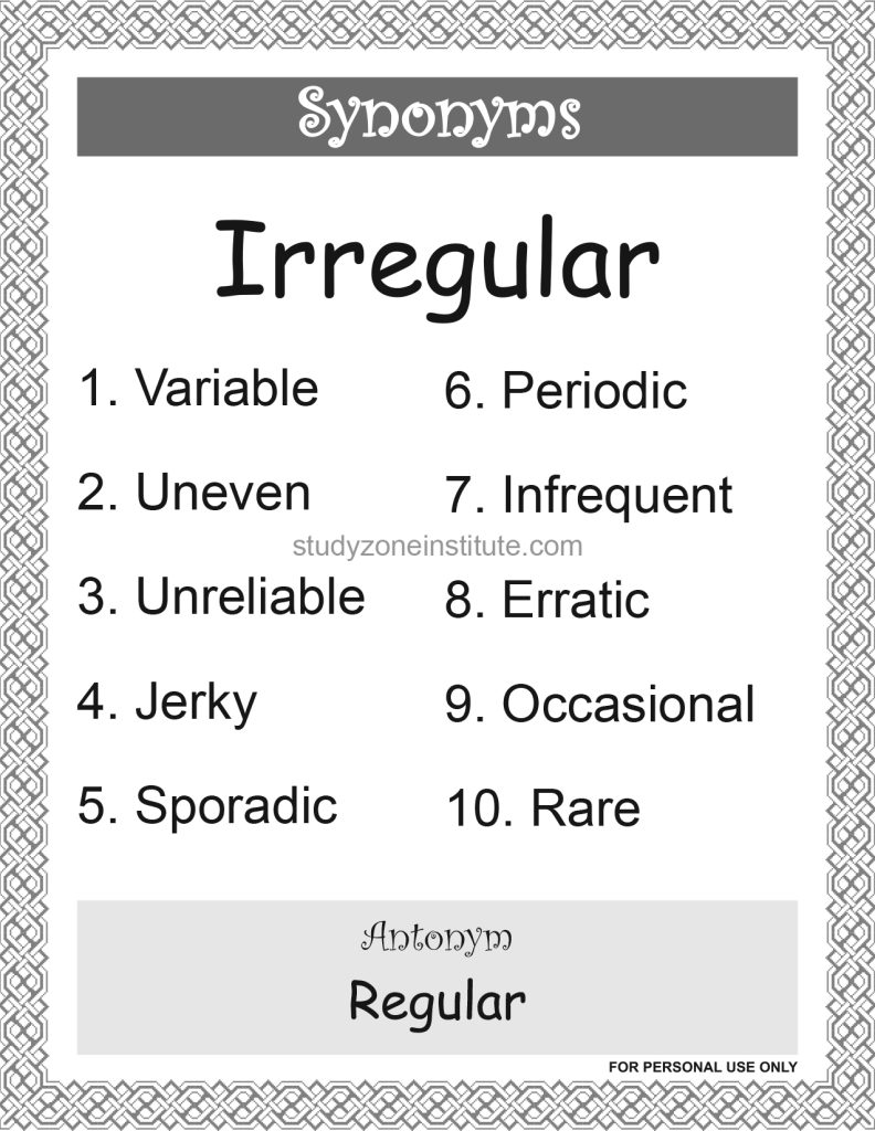 Irregular Synonyms