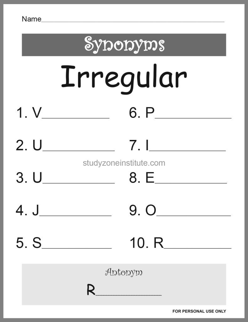 Irregular Synonyms